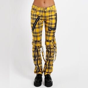 Tripp yellow plaid pants goth y2k